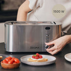 Toster opiekacz kanapek 4 tosty kromki 1500W grzanki rozmrażanie metalowa obudowa, 6 ustawień, szerokie szczeliny