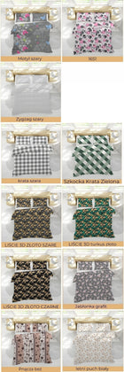 Komplet pościeli 140x200 gruba Polska bawełna 100% dużo wzorów - certyfikat poszwa i poszewka 70x80, zamek