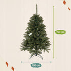 CHOINKA SZTUCZNA JAK ŻYWA ŚWIERK KAUKASKI 150 CM GĘSTA JAK PRAWDZIWA PIĘKNA 121 - 150 cm zielony