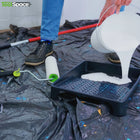 Folia Płachta budowlana remontowa 4mx5m 4x5 Plandeka Mocna Wytrzymała ochronna do mebli podłóg i wyposażenia podczas