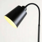 Lampa Stojąca Podłogowa Czarna Mat Regulowana 168cm E27 LED Włącznik Metal do salonu, sypialni, biura i jadalni