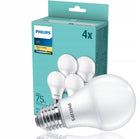 Żarówka LED E27 philips 10W = 75W 1055lm 2700K barwa ciepła premium 4 szt. tradycyjny kształt, energooszczędne źródło
