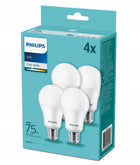Żarówka LED E27 philips 10W = 75W 1055lm 2700K barwa ciepła premium 4 szt. tradycyjny kształt, energooszczędne źródło