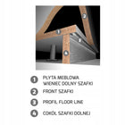 Profil aluminiowy cokołowy LED 2m klosz mleczny listwa przypodłogowa do taśmy oświetleniowej, anodowana, osłona
