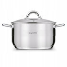 Garnek Indukcja ze stali nierdzewnej GAZ solidny Konighoffer Faro 5,9l 24cm naczynie kuchenne do zup i dań