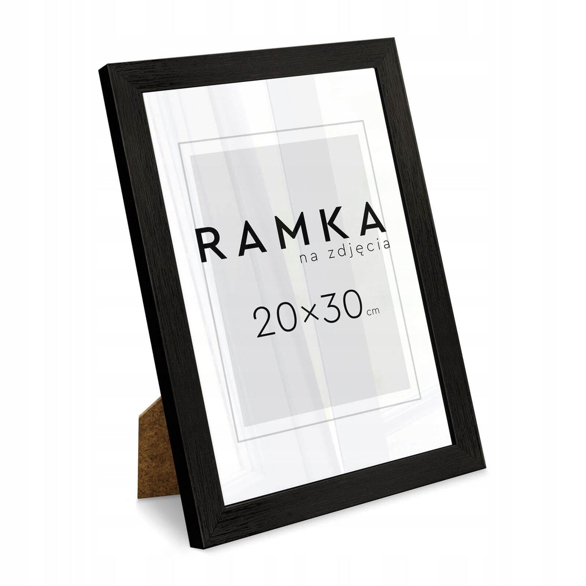 Czarna ramka na zdjęcia 20x30 cm z podpórką stojąca Ramki 30x20 cm oprawa fotograficzna z tworzywa, pionowa dekoracja