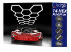 Lampa LED hexagon 14szt Panel Oświetlenie Warsztat Garaż Dom 515x 297 6500K plafon sufitowy, zimna biel, zintegrowane