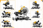 Piła ukośnica z posuwem laser + LED pilarka ukosowa 2000W 305mm GMM-MS305H
