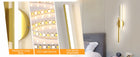 Kinkiet LED lampa ścienna złota nowoczesna do salonu korytarza 24W 4500K 60cm oprawa aluminiowa 2 punkty świetlne