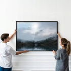 Ramka na zdjęcia 80 x 120 cm czarna, z naturalnego drewna rama fotograficzna, oprawa fotografii, dekoracja ścienna do