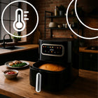 Frytkownica beztłuszczowa AIR fryer frytownica 1450W misa 5,5l 8 programów 1450 w czarny