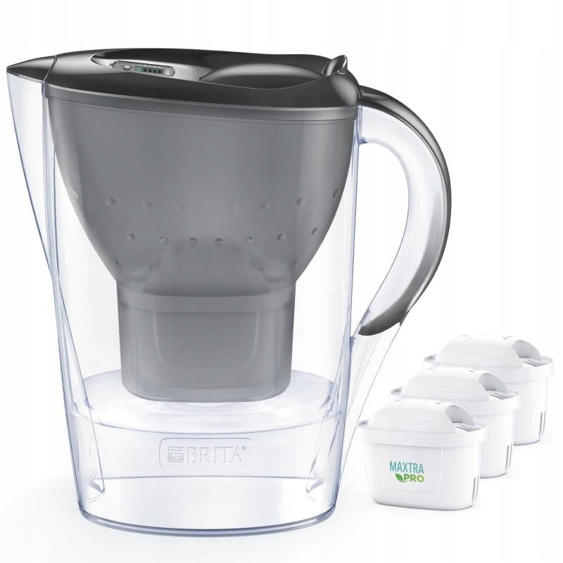 Dzbanek filtrujący Brita Marella 2,4l grafit z 3 filtrami Brita maxtra PRO czarny