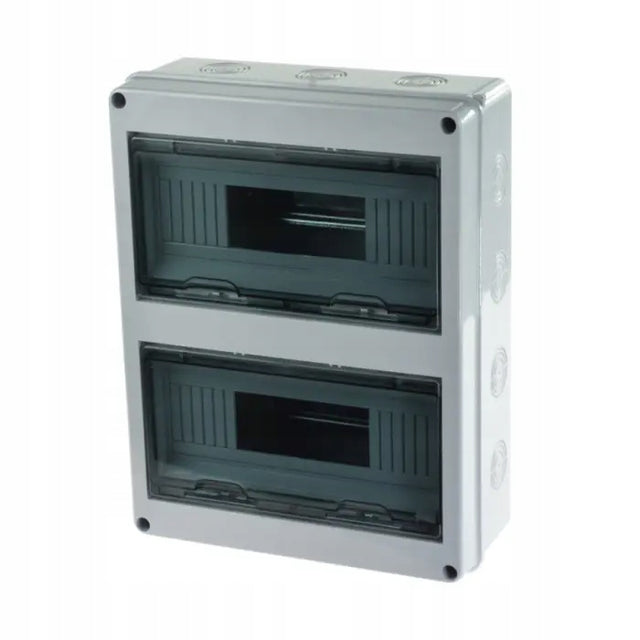Rozdzielnica natynkowa hermetyczna wodoszczelna elektryczna IP65 1000V 2x12 skrzynka na bezpieczniki 24 moduły 16 a 230 V do instalacji elektrycznej