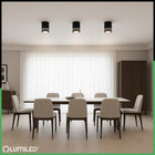 Oprawa Halogenowa Sufitowa Spot Tuba LED GU10 Spot Lampa Natynkowa Okrągła czarny reflektor punktowy 12 W, 8 × 10 cm