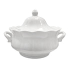 KAIA HOME Waza 3 l z pokrywką 20 cm retro vintage biała ceramika gastro porcelanowa do zupy, bulionu i serwowania dań