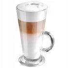 SZKLANKI DO LATTE KOMPLET 280ml DO KAWY ZESTAW 6szt SZKLANKA UCHEM PREZENT przezroczyste naczynia, można myć w zmywarce