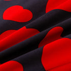 Pościel 3D satyna 220x200cm czerwone serce love + 2 poszewki 70x80 komplet bielizny pościelowej z mikrofibry, czarny, 3