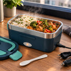 Elektryczny lunchbox pojemnik podgrzewacz obiadu do auta + torba termiczna na posiłki do pracy i szkoły 1,5 l metalowy
