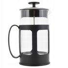 Zaparzacz szklany do herbaty ziół kawy 600ml dzbanek french press ofenbach praska do naparów, czarny, 2 filiżanki