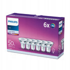 Żarówka LED GU10 philips 4.6W 50W 390lm 4000K neutralna 36° premium 6 szt. reflektorowa do oświetlenia wnętrz, białe