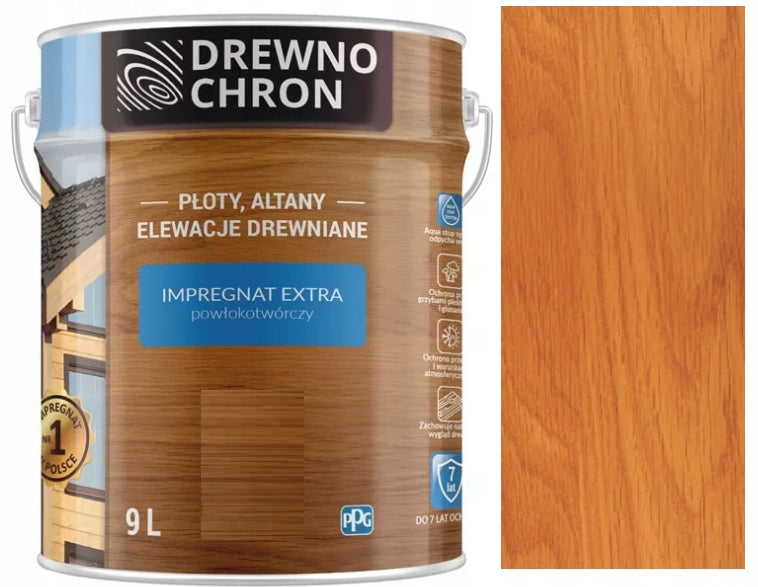 Drewnochron impregnat extra 9l TIK preparat ochronny do drewna, zabezpieczenie powierzchni drewnianych