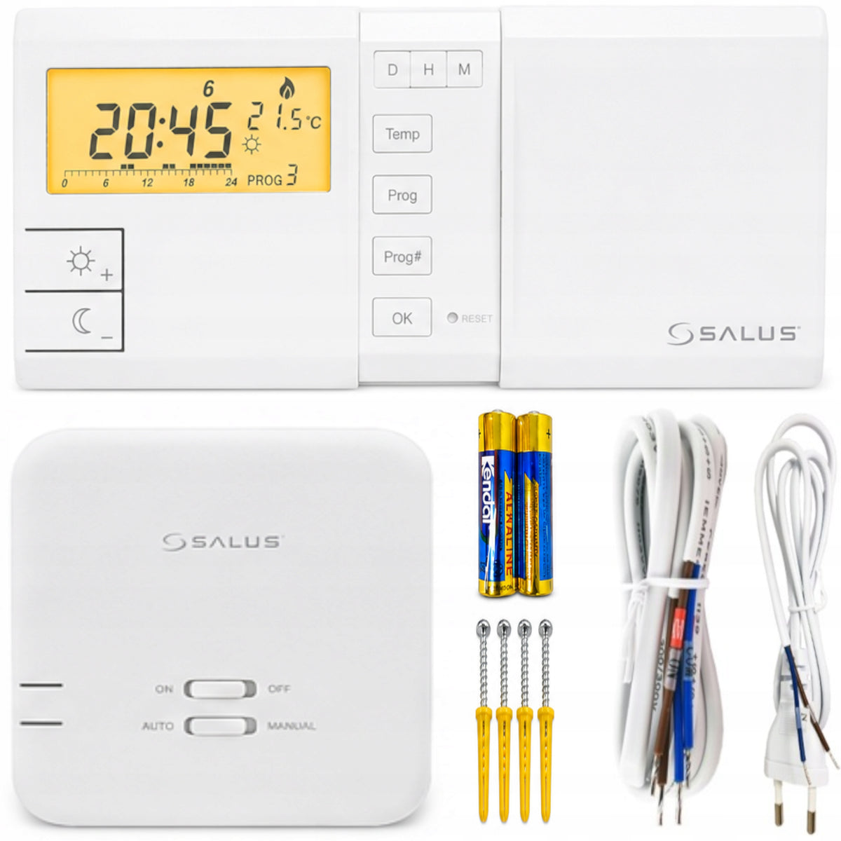 Sterownik regulator bezprzewodowy elektroniczny termostat 091FLRF V2 Salus do kotła jedno- i dwufunkcyjnego, z