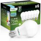 6x Żarówka LED E27 10W = 75W 1100lm 6500K zimna biała premium EMC2 lumiled źródło światła, żarnik do lamp z dużym