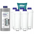Odkamieniacz do ekspresu + 5x filtr do ekspresu Delonghi zamiennik Sillar wkład wodny do kawomatu, uzdatnianie wody