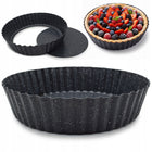 Forma do Tarty z Wyjmowanym Dnem Blacha do Pieczenia Non-Stick Okrągła 24cm foremka do quiche, wypieków, metalowa