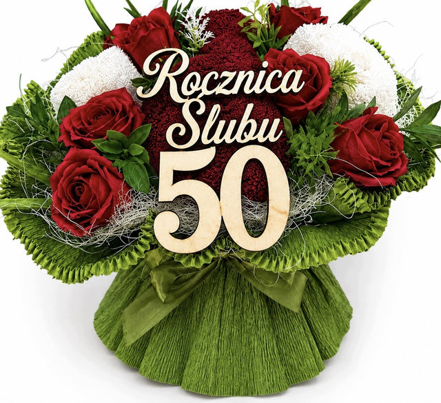 Prezent na 25 40 50 Rocznicę Ślubu Bukiet z ręczników Kwiaty Róże Mydlane komplet 2 szt. 50x100 cm tekstylia łazienkowe dla małżonków bawełniane dla