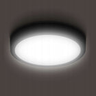 Panel LED natynkowy 24W NW czarny 22,5cm Plafon lampa sufitowa koło oprawa oświetleniowa z wbudowanym źródłem światła