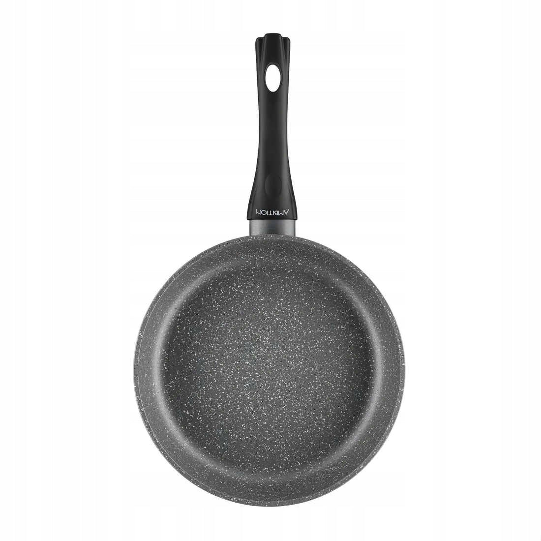 Patelnia Magnat Stone z powłoką Qualum Basic 28 cm ambition do smażenia, nieprzywierająca, na indukcję, gaz, kuchnię
