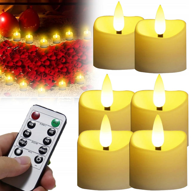 6X świece LED, bezpłomieniowe świece, dekoracyjne kolumny, na halloween lampki ozdobne, dekoracja stołu, plastikowe ozdoby do wnętrz
