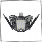 LAMPA 280W SUFITOWA LED E27 MOCNA SKŁADANA OŚWIETLENIE WARSZTATOWE ROBOCZE do garażu, piwnicy i magazynu, czarna oprawa