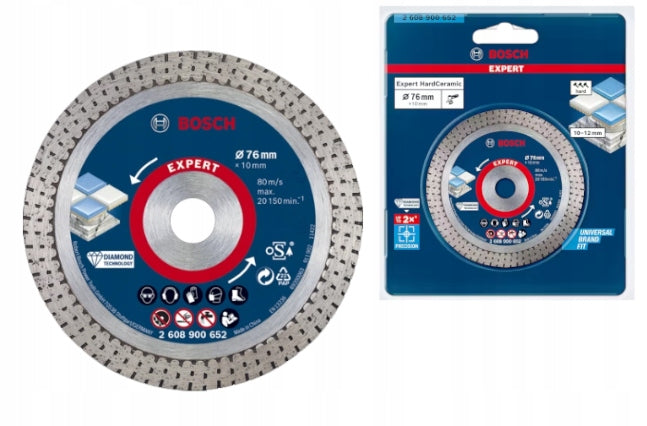 Tarcza diamentowa do cięcia 76mm x 10 Expert HardCeramic bosch 2608900652 z 57 sztuk
