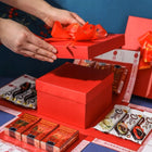 Wybuchowe Pudełko Niespodzianka Exploding Box Kreatywny Prezent Na Urodziny czerwone opakowanie upominkowe