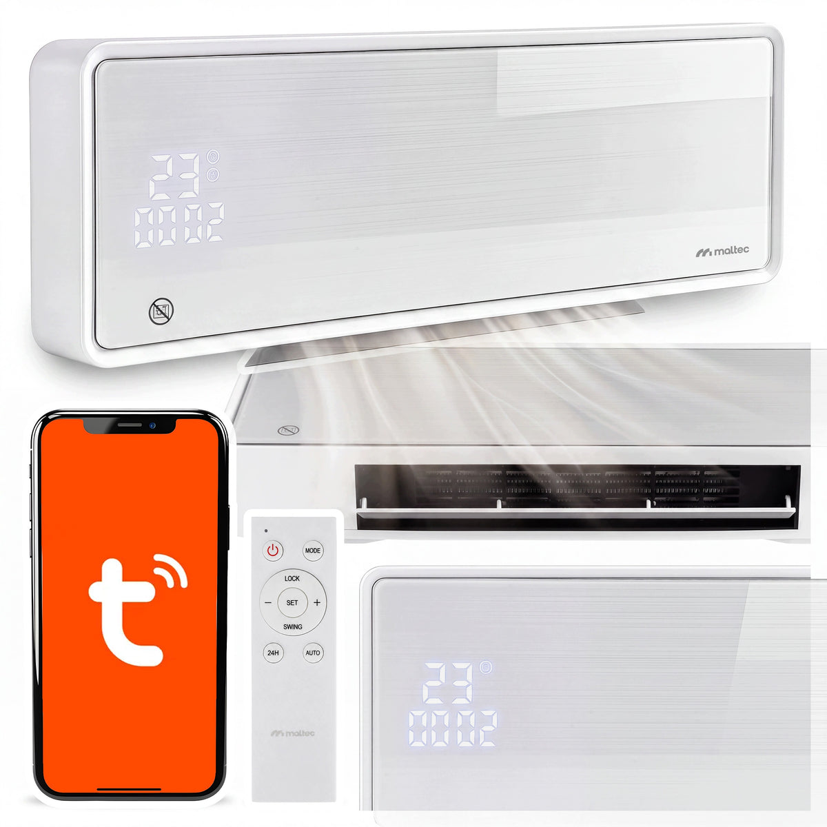 KURTYNA POWIETRZNA MOCNY GRZEJNIK ENERGOOSZCZĘDNY WiFi PILOT TIMER 2000W z nagrzewnicą elektryczną 2000 W