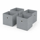 Organizer Pudełko do przechowywania zestaw 4szt 28x28x28 cm szary pojemnik na ubrania bieliznę książki, wkład szafowy