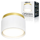 Oprawa Halogenowa GX53 Lampa Sufitowa TUBA LED Natynkowa Ryflowana SPOT oczko okrągłe białe złote do wnętrz, 12 W