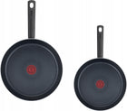 Patelnie TEFAL HARD TITANIUM 20 26cm gazowe zestaw 2 sztuki do smażenia, na kuchnię ceramiczną i elektryczną, do