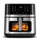 Frytkownica beztłuszczowa AIR fryer inox duża misa 8l 2200W 12 programów srebrny