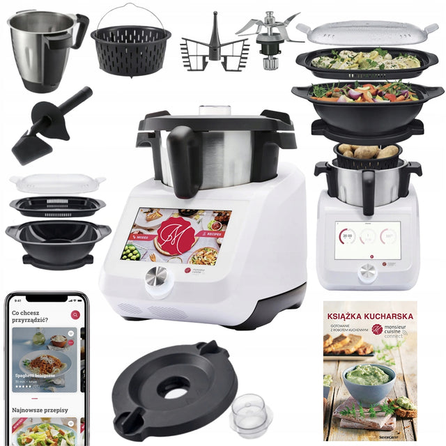 Oryginalny robot kuchenny lidlomix 25 monsieur cuisine WiFi aplikacja smart nominalna biały