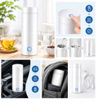 Czajnik turystyczny elektryczny 0,4l 300W mały podróżny biały 0.4 l 300 w metal