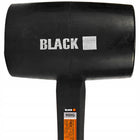 PROFESJONALNY MŁOTEK GUMOWY 900G TRZONEK FIBERGLASS CZARNA GUMA MARKI BLACK pobijak do prac montażowych, antypoślizgowy