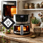 Frytkownica beztłuszczowa AIR fryer 7l piekarnik 1500W 7 trybów airfryer srebrny