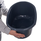 Miska plastikowa na pranie bieliznę 30l miednica wanienka owalna uchwytami pojemnik do namaczania odzieży szary 59x24 cm