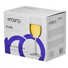 Kieliszki do wina białego Pure KROSNO 6szt basic zestaw komplet 250 ml szkło bezbarwne, można myć w zmywarce
