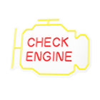 Neon plexi LED check engine żółto czerwony NNE21 Neolia szyld motoryzacyjny, dekoracja do warsztatu, kontrolka silnika