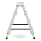 Drabina aluminiowa domowa dwustronna składana higher 2x4 stopnie taboret schodki do malowania, podest 78 cm, udźwig 125