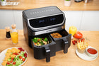Frytkownica beztłuszczowa zelmer frytownica piekarnik podwójna AIR fryer 9l czarny